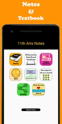 11th Arts Notes Maharashtra 2021 android App screenshot 1